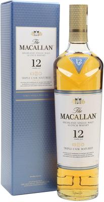 Виски шотландский «Macallan Triple Cask Matured 12 Years, 0.5 л» в подарочной упаковке