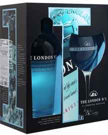 Джин «The London №1 Original Blue Gin» в подарочной упаковке с бокалом