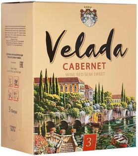 Вино красное полусладкое «Velada Cabernet Olimp» баг-ин-бокс