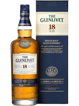 Виски шотландский «The Glenlivet 18 years» в подарочной упаковке