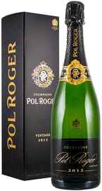 Шампанское белое брют «Pol Roger Brut Vintage» 2012 г. в подарочной упаковке