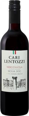 Вино красное сухое «Cari Lentozzi Nero d'Avola Sicilia Villa Degli Olmi» 2020 г.