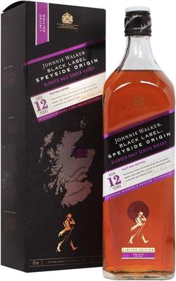 Виски шотландский «Johnnie Walker Black Label Speyside Origin» в подарочной упаковке