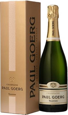 Вино игристое белое брют «Paul Goerg Brut Tradition Premier Cru» в подарочной упаковке
