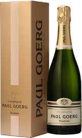 Вино игристое белое брют «Paul Goerg Brut Tradition Premier Cru» в подарочной упаковке