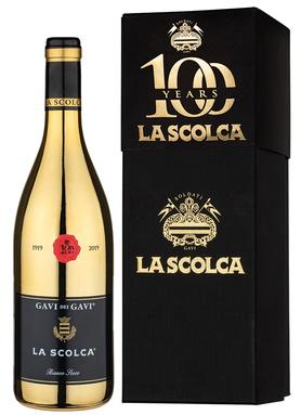 Вино белое сухое «Gavi dei Gavi Etichetta Nera La Scolca, 0.75 л» 2019 г., в подарочной упаковке