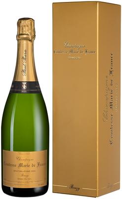 Шампанское белое брют «Comtesse Marie de France Brut Millesime Grand Cru Bouzy Paul Bara» 2008 г., в подарочной упаковке