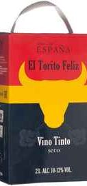 Вино красное сухое «El Torito Feliz» баг-ин-бокс