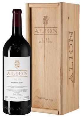Вино красное сухое «Alion Bodegas Alion» 2016 г., в деревянной подарочной упаковке