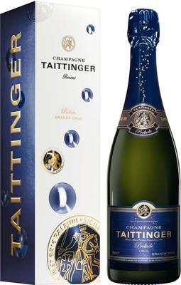 Шампанское белое брют «Taittinger Prelude Grands Crus Brut» в подарочной упаковке