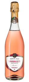 Вино игристое розовое полусладкое «Chiarli Poderi Alti Lambrusco Dell Emilia Rosato» 2019 г.