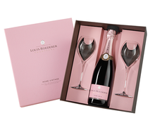 Шампанское розовое брют «Louis Roederer Brut Rose» 2014 г., в подарочной упаковке с двумя бокалами