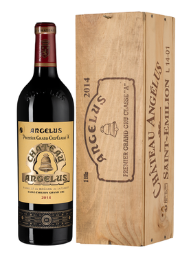 Вино красное сухое «Chateau Angelus Premier Grand Cru Classe» 2014 г., в деревянной подарочной упаковке
