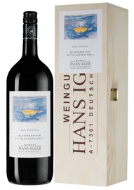 Вино красное сухое «Hans Igler Blaufrankisch Ried Hochberg Mittelburgenland» 2015 г. в деревянной подарочной упаковке