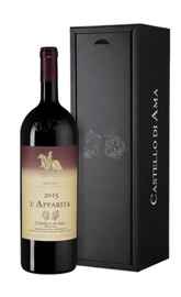 Вино красное сухое «Merlot l Apparita, 1.5 л» 2015 г. в подарочной упаковке
