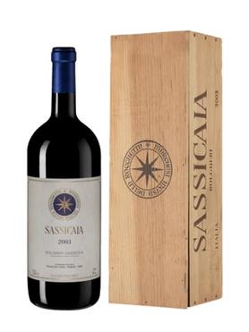 Вино красное сухое «Tenuta San Guido Sassicaia» 2003 г., в деревянной подарочной упаковке