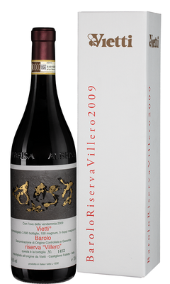 Вино красное сухое «Vietti Barolo Riserva Villero» 2009 г., в подарочной упаковке