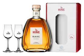 Коньяк французский «Hine Rare Fine Champagne VSOP» 2015 г., в подарочной упаковке с 2-мя бокалами