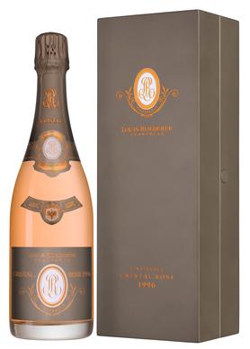 Шампанское розовое брют «Cristal Rose» 1996 г., в подарочной упаковке