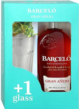 Ром «Ron Barcelo Gran Anejo» в подарочной упаковке со стаканом