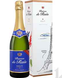 Вино игристое белое брют «Baron de Rais» в подарочной упаковке