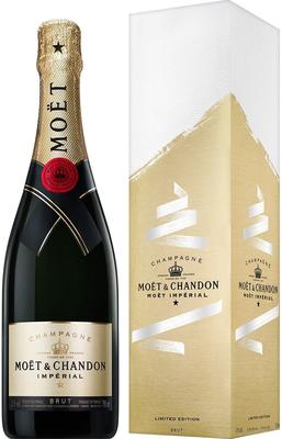 Шампанское белое брют «Moet & Chandon Brut Imperial» в подарочной коробке "Конец Года 2020"