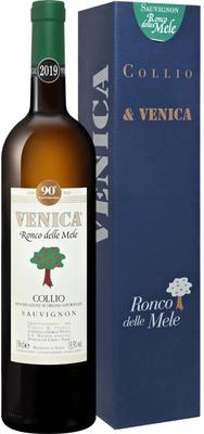 Вино белое сухое «Ronco delle Mele Sauvignon Collio Venica & Venica» 2019 г., в подарочной упаковке