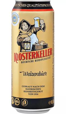 Пиво «Klosterkeller Weizenbier» в железной банке