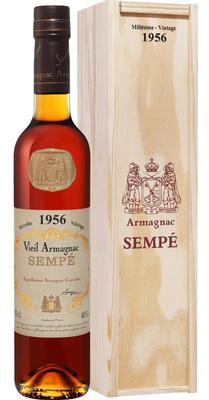 Арманьяк «Sempe Vieil Armagnac, 0.7 л» 1956 г. в деревянной подарочной упаковке