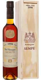 Арманьяк «Sempe Vieil Armagnac, 0.5 л» 1956 г. в деревянной подарочной упаковке