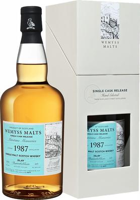 Виски шотландский «Maritime Memories Islay Bunnahabhain 1987 Wemyss Malts» в подарочной упаковке