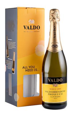 Вино игристое белое брют «Valdo Marca Oro Prosecco Superiore» 2019 г., в подарочной упаковке