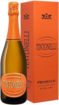 Вино игристое белое сухое «Tintonelli Prosecco Spumante Extra Dry San Matteo» в подарочной упаковке