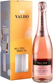 Вино игристое розовое брют «Valdo Marca Oro Rose Brut» 2019 г., в подарочной упаковке