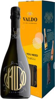 Вино игристое белое брют «Valdo Origine Brut» в подарочной упаковке