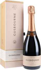 Вино игристое розовое брют «Gusbourne Rose brut» 2015 г. в подарочной упаковке