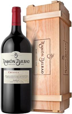 Вино красное сухое «Bodegas Ramon Bilbao Crianza» 2017 г., в деревянной подарочной упаковке