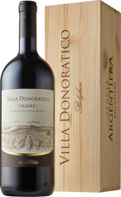 Вино красное сухое «Villa Donoratico» 2018 г., в деревянной подарочной упаковке