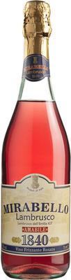 Вино игристое розовое полусладкое «Lambrusco Mirabello Rosato»