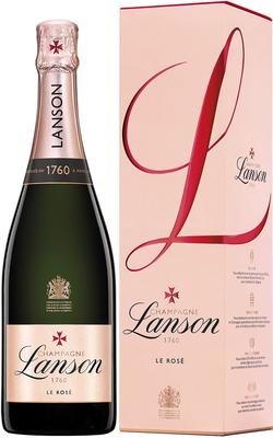 Шампанское розовое брют «Lanson Rose Label Brut Rose» 2015 г., в подарочной упаковке