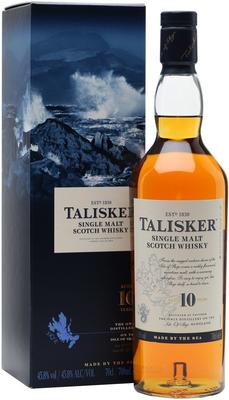 Виски шотландский «Talisker 10 years old, 0.7 л» в подарочной упаковке