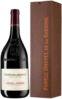 Вино красное сухое «Cotes du Rhone Brunel de la Gardine» 2019 г., в подарочной упаковке