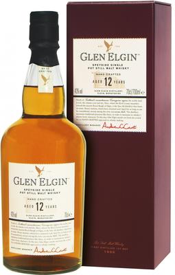 Виски шотландский «Glen Elgin Malt 12 years old, 0.75 л» в подарочной упаковке
