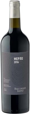 Вино красное сухое «Высокий Берег Мерло выдержанное в дубовых бочках» 2016 г.