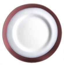 Тарелка «Zafferano Strip Glass plate purple/white»