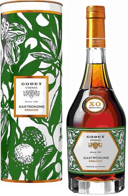Коньяк французский «Cognac Godet Gastronome Organic XO» в тубе