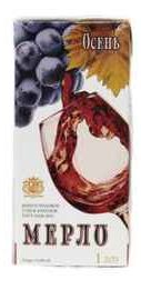 Вино столовое красное сухое «Осень Мерло Тетра-Пак»