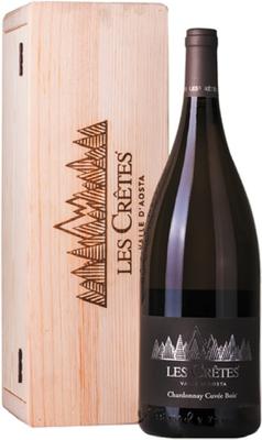 Вино белое сухое «Les Cretes Chardonnay Cuvee Bois» 2017 г., в деревянной подарочной упаковке