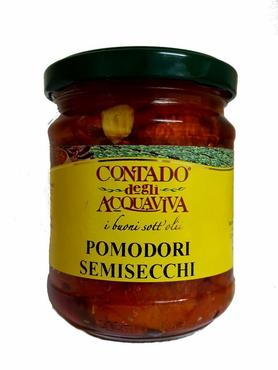 Полувяленые сицилийские томаты черри в масле «Contado Degli Acquaviva Pomodori Semisecchi» 190 гр.
