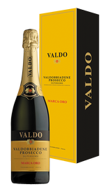 Вино игристое белое брют «Valdo Marca Oro Valdobbiadene Prosecco Superiore DOCG» в подарочной упаковке